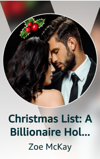 Christmas List by Zoe McKay. Young couple about to kiss beneath mistletoe.